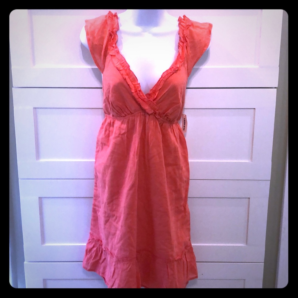 Old Navy Coral cap sleeve spring dress